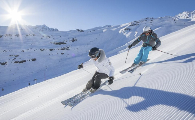 Einsatz eines Luftkompressors im Skigebiet