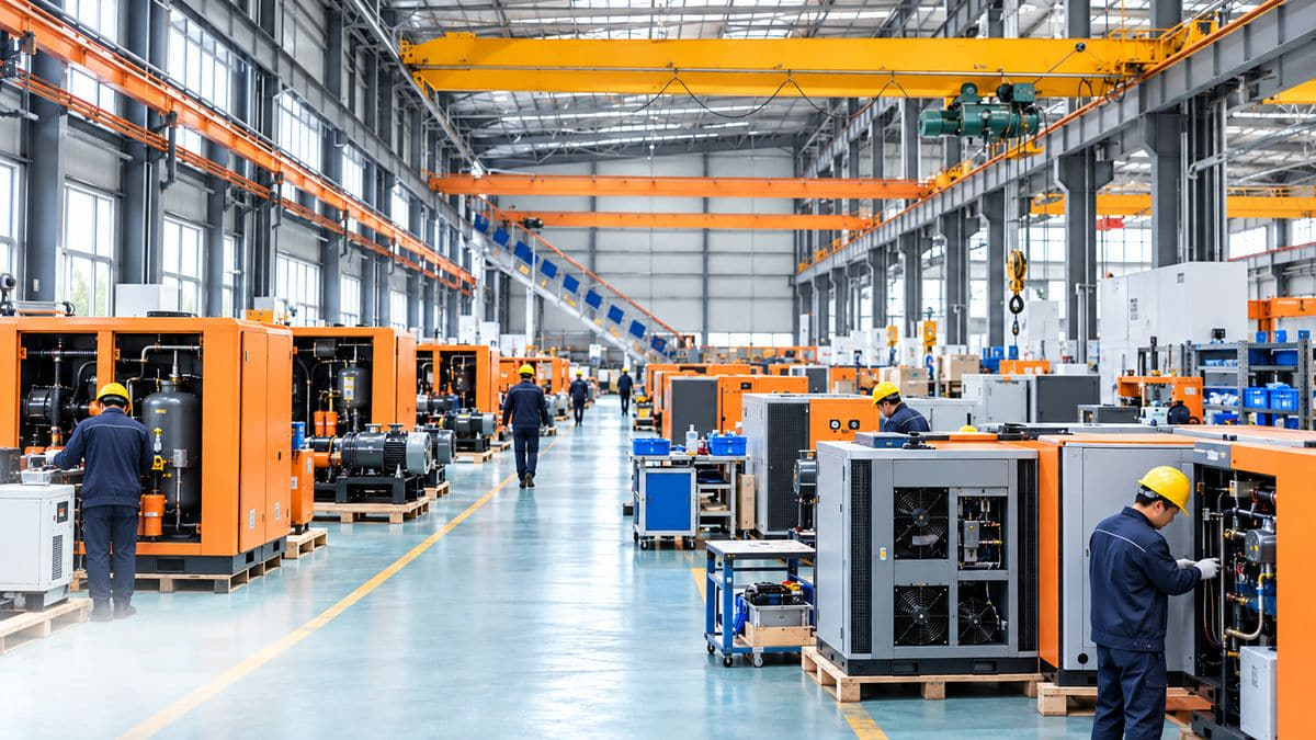 A Closer Look at HUADA’s  Air Compressor Manufacturing Process